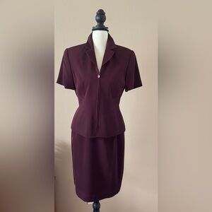 Kasper Deep Purple Skirt Set